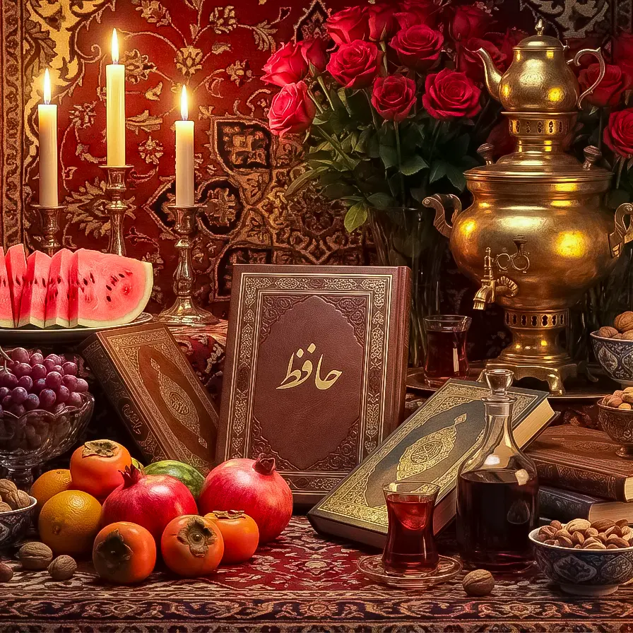 در تاریخ شب یلدا، که مصادف با طولانیترین شب سال است، مردم جشن شب یلدا را گرامی میدارند و با هندوانه و انار همراه با آجیل شب یلدا، تزیین میز شب یلدا را انجام میدهند.